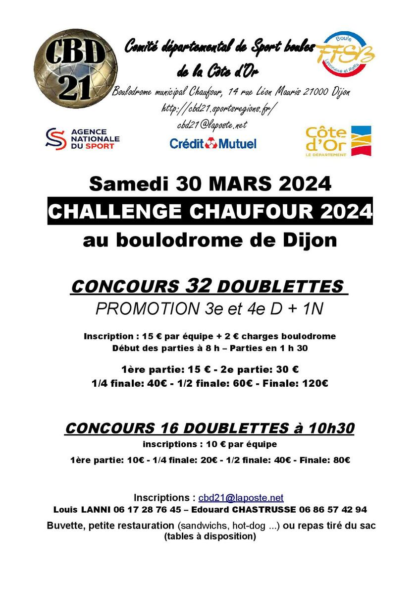L'affiche du Chaufour 2024  32 D le 30 mars