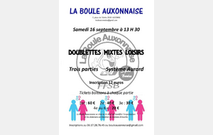 L'affiche du double mixte à Auxonne