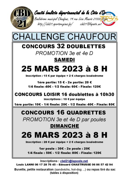 Chalenge Chaufour 32D 3e et 4e ANNULE