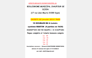 Dijon : 16D M4 & Loisir - Inscrits au 08/01/2018