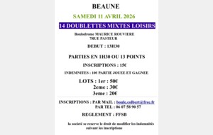 Beaune - Doublette Mixte